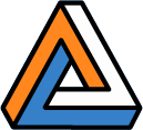 Impossible triangle icon representing brand identity and creative marketing solutions